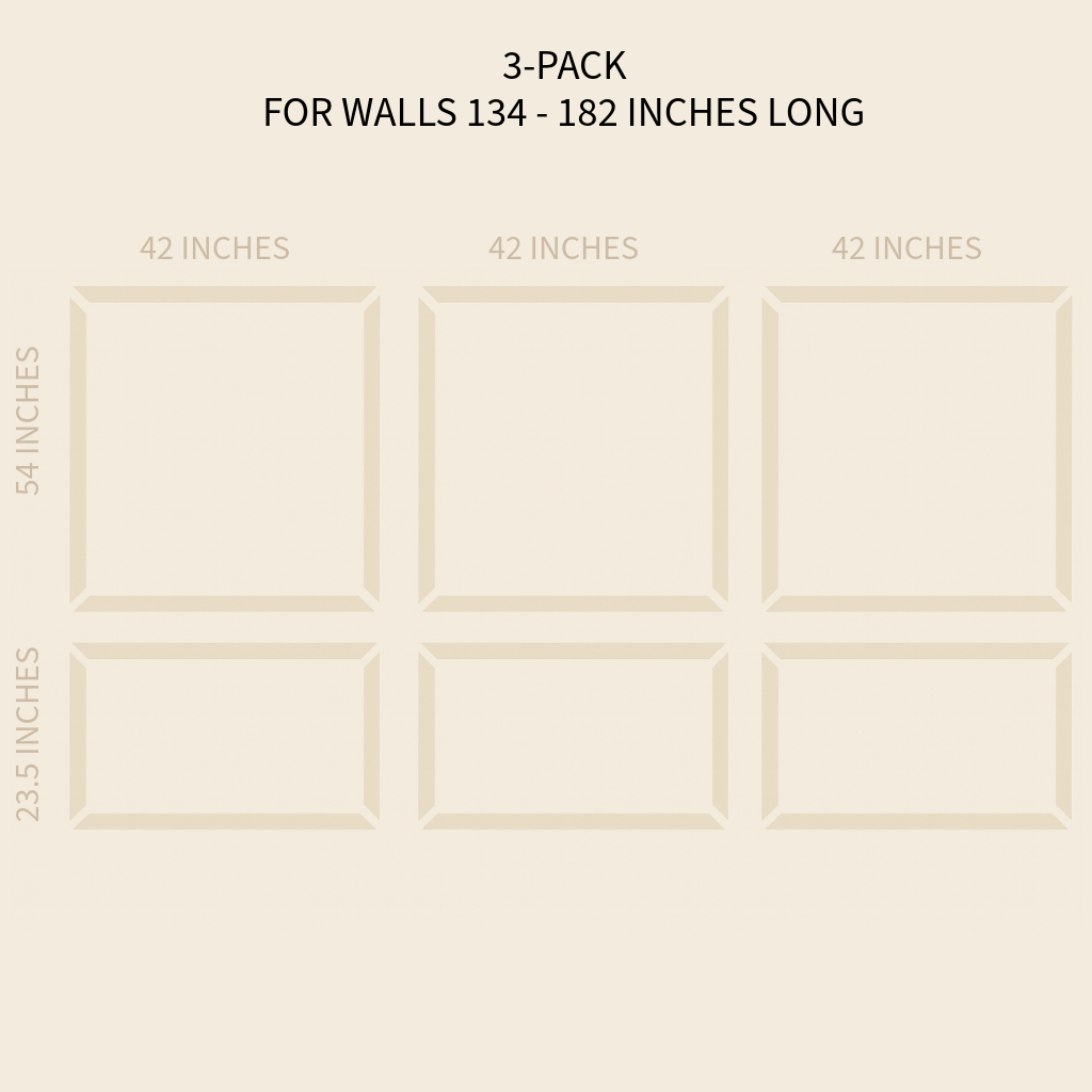 Wide Refined Wall Molding Panel Kit