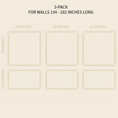 Wide Refined Wall Molding Panel Kit