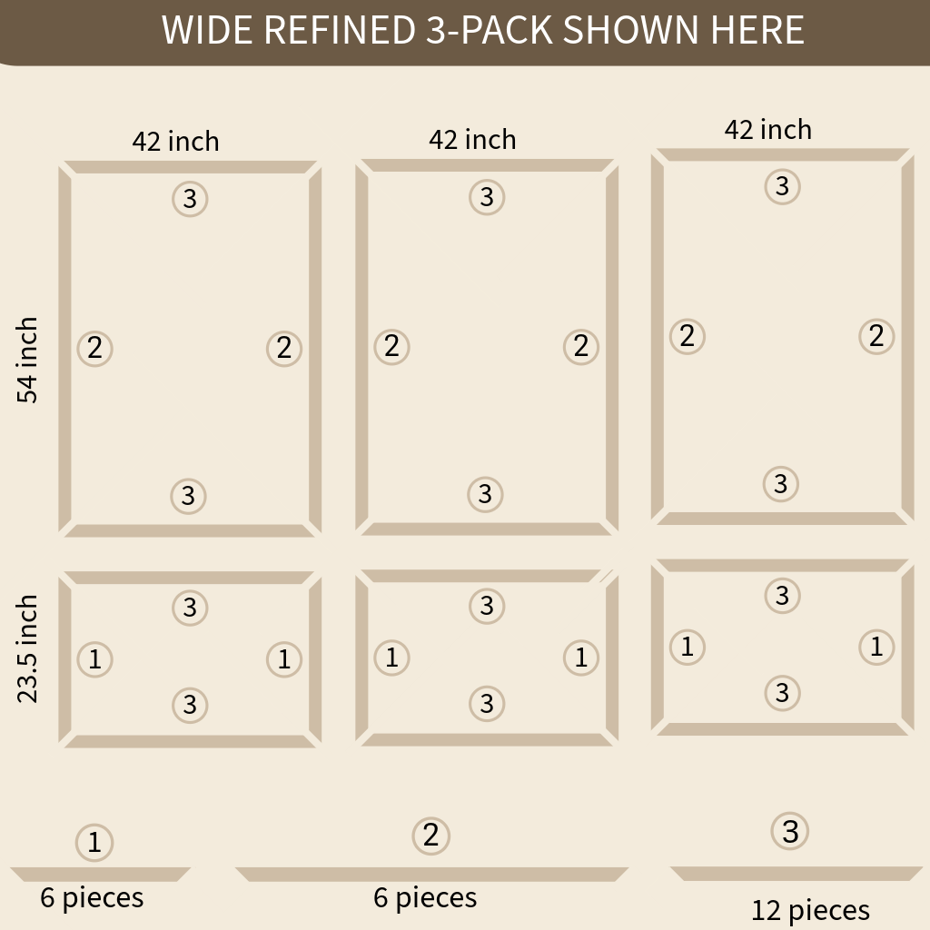 "Wide Refined" Wall Molding Panel Kit