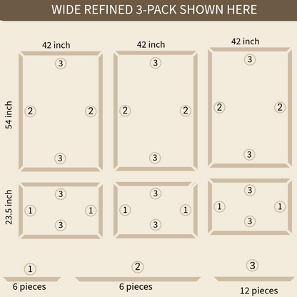 "Wide Refined" Wall Molding Panel Kit